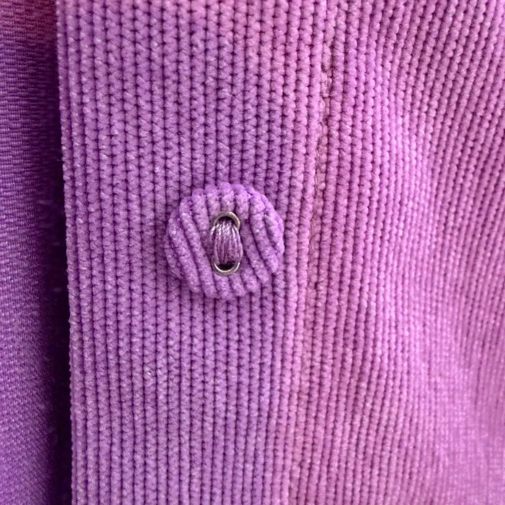 Zara Purple Lilac Casual Corduroy Button Front Oversized Shirt Jacket Shacket XS - Picture 9 of 16